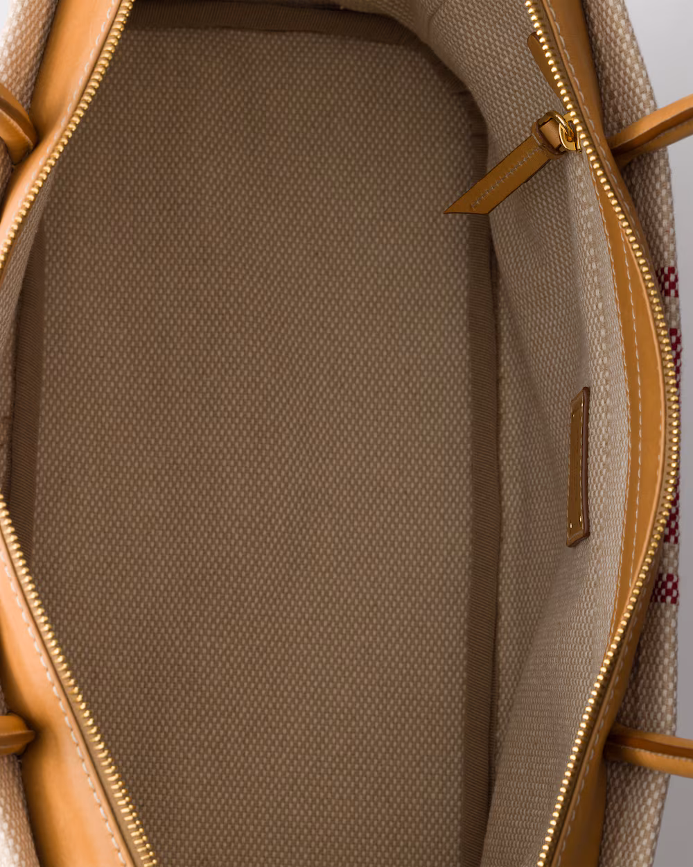 Grand cabas en toile et cuir