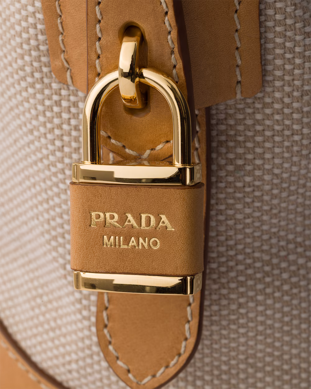 Grand cabas en toile et cuir